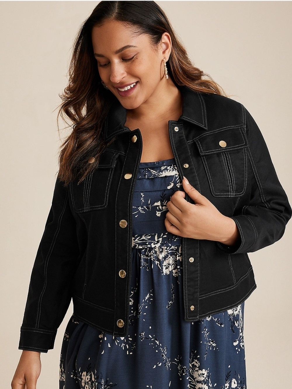 Maurice's Twill Jacket With Silver Buttons 2x